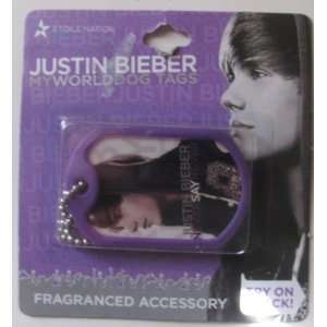 Justin Bieber My World Wearable Fragrance Scented Accessory DOG TAG