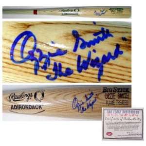  Ozzie Smith Autographed Name Model Baseball Bat with The 
