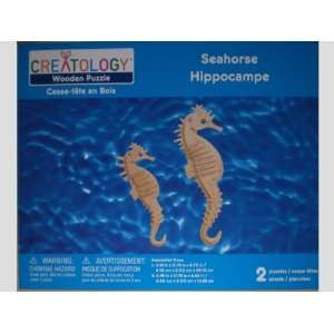  3 D Creatology Wooden Puzzle   Seahorses 