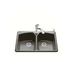  Kohler K 6491 2R Tanager Self Rim Kitchen Sink, Black 