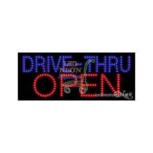  Drive Thru Open LED Sign 11 inch tall x 27 inch wide x 3.5 