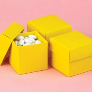  Yellow 2x2x2 2 Piece Favor Boxes   25/pack Everything 