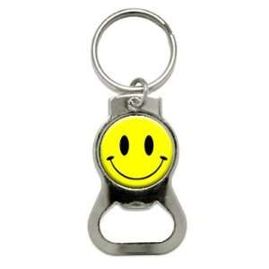    Smile Smiley Face   Bottle Cap Opener Keychain Ring Automotive