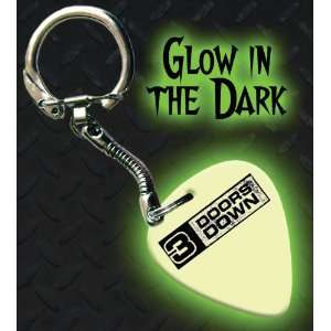  3 Doors Down Glow In The Dark Premium Guitar Pick Keyring 