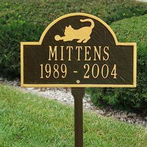  3031   Personalized Two Line Pet Cat Mini Arch Lawn Marker 