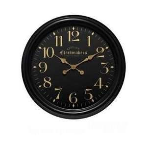  Black & Gold Resin Clockmaker Wall Clock Electronics