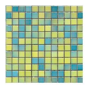 Interceramic Intertech Color Line Mix Mosaic 2 x 2 Yellow/Blue Ceramic 