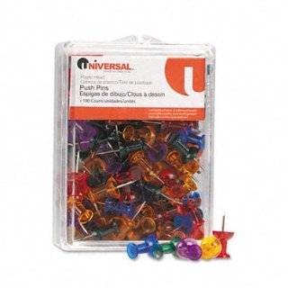 Universal 31312 3/8 Inch Gemstone Color Push Pins (100 per Pack)