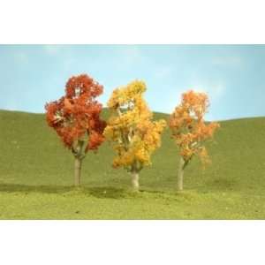  Bachmann BAC32055 HO 3 in.  4 in. Autumn Aspen Trees   3 