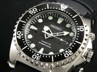 Seiko Mens Kinetic Scuba Divers Band 200m Watch Ska371 Ska371p2 