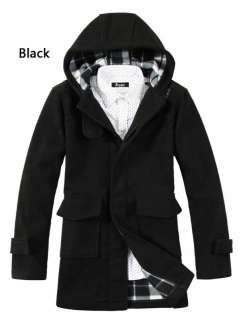 Men Woolen coat Hoodies jacket trench coat outerwear winter overcoat 