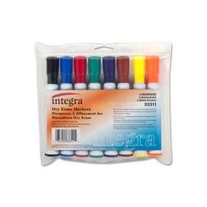  Integra 33310 Dry Erase Marker, Chisel Tip, Green Office 