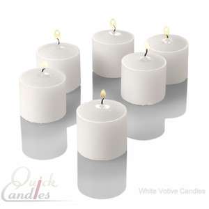 White Votive Candles Set of 144 Unscented 10 Hour Burn  