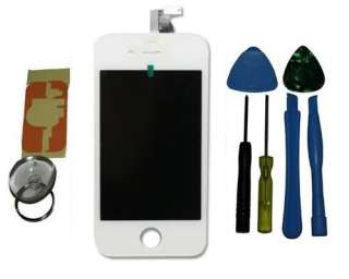 White iPhone 4 4G OEM LCD Digitizer Glass Screen Assembly + 8 piece 