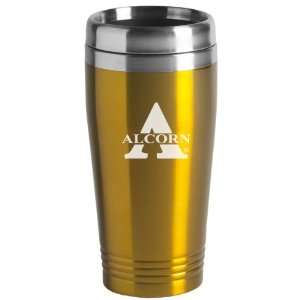 Alcorn State University   16 ounce Travel Mug Tumbler   Gold  