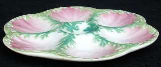 ANTIQUE FRENCH MAJOLICA OYSTER PLATE SAINT CLEMENT KG  