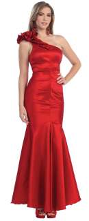 Elegant Red Carpet Long Gown Ruffle Formal Prom Ball Wedding Special 