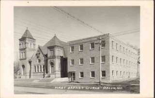 ZY756 RPPC Macon Missouri MO 1950 First Baptist Church  