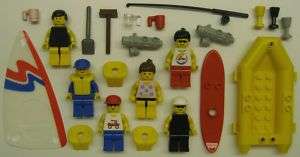 LEGO BEACH MINIFIGS LOT city town surfers girls diver  