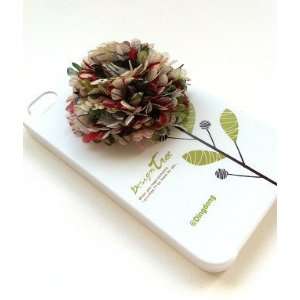  3D Korean Cloth Art Design iPhone4/4S Flower Design Tree 