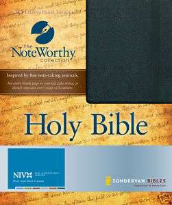 NIV NOTEWORTHY BIBLE BLACK BONDED LEATHER ZONDERVAN NEW  