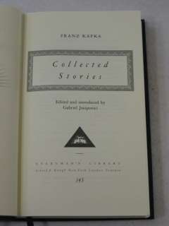 Franz Kafka COLLECTED STORIES Everymans Library #145 1993  