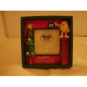   Yellow Christmas Happy Hoildays Picture Frame New 3x3 