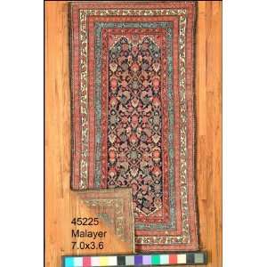  3x7 Hand Knotted Malayer Persian Rug   36x70