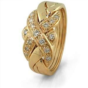  4 Band Puzzle Ring 4S15D Jewelry