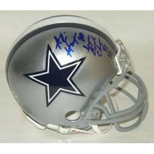  Alvin Harper Dallas Cowboys NFL Hand Signed Mini Helmet 