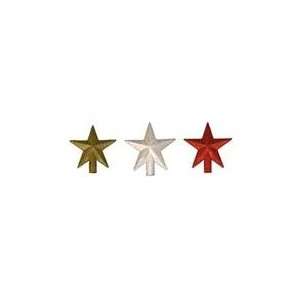  Club Pack of 24 Red, Silver & Gold Glittered Star 