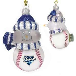 San Diego Padres MLB All Star Light Up Acrylic Snowman Ornament (3)