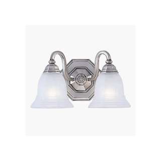 Sea Gull 4058 06 Bath / Vanity Light Antique Silver / Etched Glass 