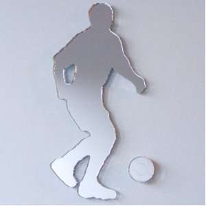  Footballer Mirror 40cm X 20cm