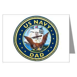  Greeting Card US Navy Dad Emblem 