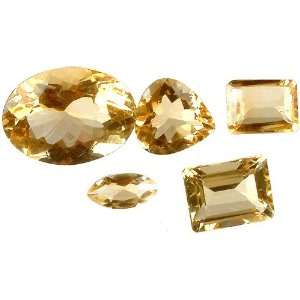  Lot of Five Faceted Citrines   