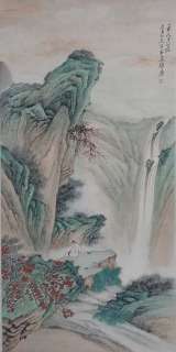 Excellent Chinese Scroll Painting of Landscape By Zhang DaQian  