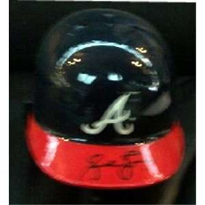  Andruw Jones Autographed Baseball Mini Helmet Sports 