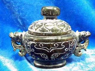 Chinese Jade/Nephrite Cup with dragon & mask  