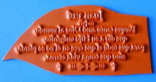JOHN 316 in SPANISH bible verse UM rubber stamp #11  