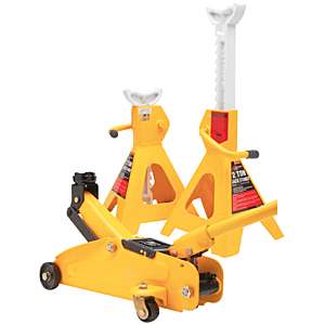 Ton Compact Trolley Jack and Jack Stand Combo 39564124655  