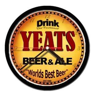  YEATS beer and ale cerveza wall clock 