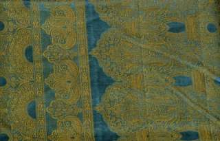 Impressive Vintage Weaving 100% Pure Real Silk Fabric Sari SOIE Tissé 