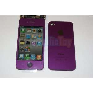  Shinny Purple iPhone 4S 4GS Full Set + Tools Front Glass 