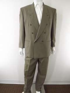 Mens suit pants jacket 100% wool medium gray Yves Saint Laurent 42L 42 