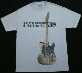 BRUCE SPRINGSTEEN & E Street Band Crewneck T Shirt Gray Guitar Rock 