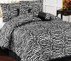 15PC NEW Safarina Zebra Animal Comforter set include 8PC Curtain set 