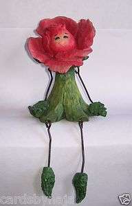 Cute Decorative Collectible Red Rose Shelf Sitter Used Good Cond 