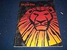 Disney The Lion King Broadway Musical Book Program  