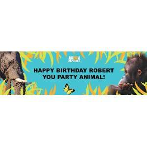  Animal Planet Friends Personalized Birthday Banner Large 